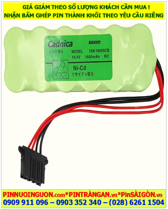 Sanyo Cadnica 12N-1600SCB, Pin nuôi nguồn Sanyo Cadnica 12N-1600SCB 